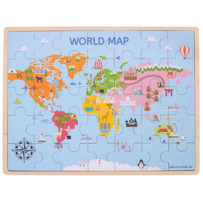 World Map Puzzle - Toby Tiger
