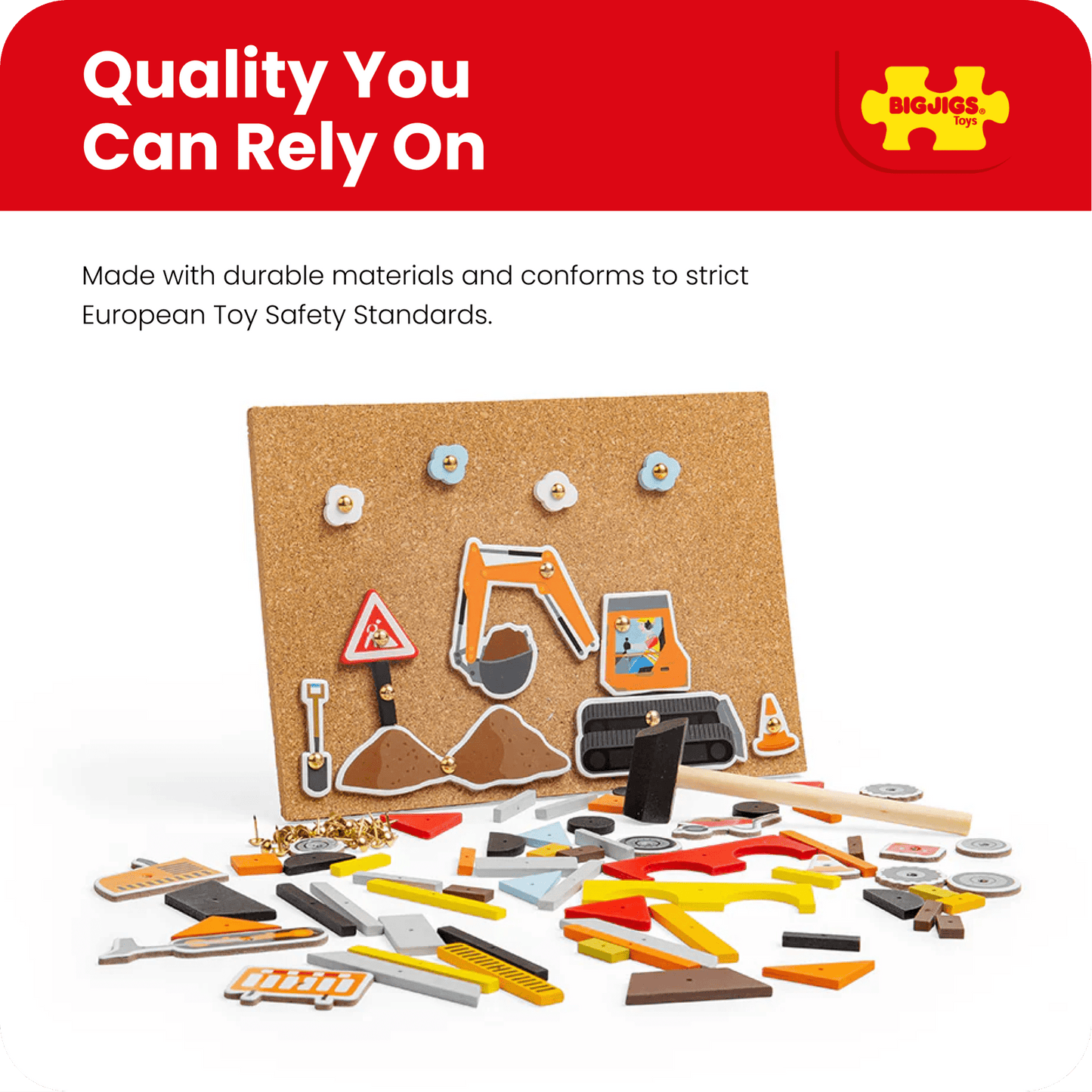 Deluxe Pin - a - shape - Construction - Toby Tiger