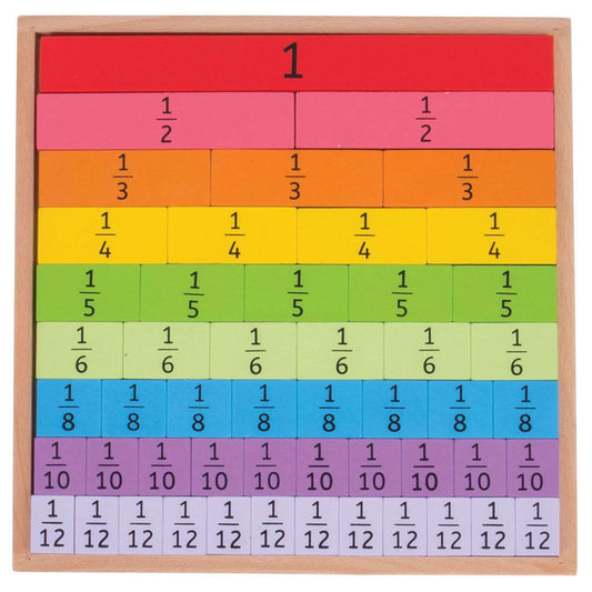 Wooden Fractions Tray - Toby Tiger