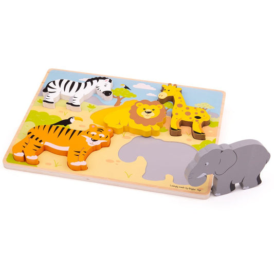 Chunky Lift Out Safari Puzzle - Toby Tiger