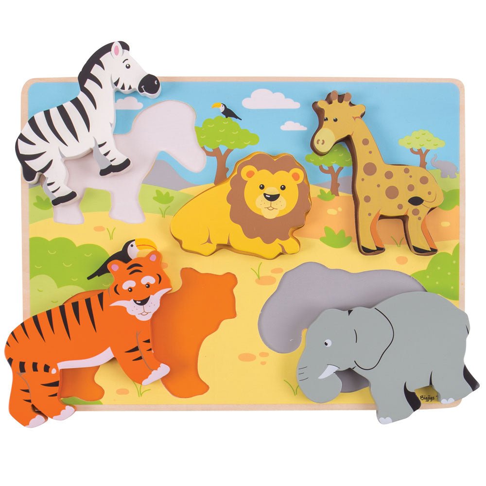 Chunky Lift Out Safari Puzzle - Toby Tiger