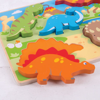 Chunky Lift Out Dinosaurs Puzzle - Toby Tiger