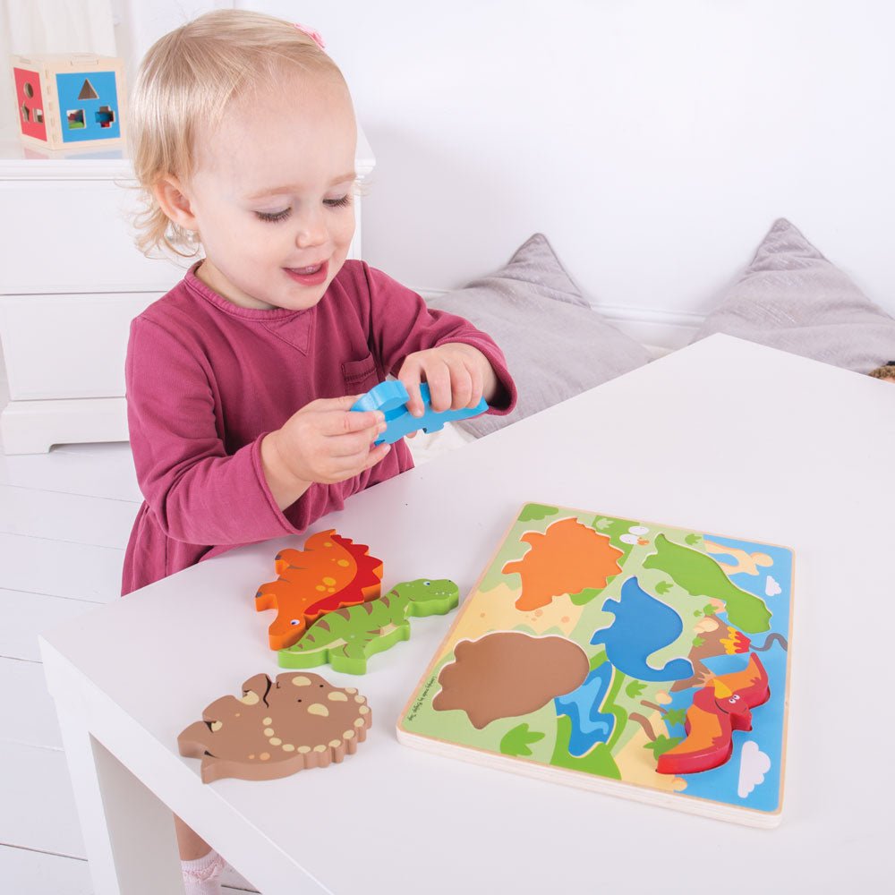 Chunky Lift Out Dinosaurs Puzzle - Toby Tiger