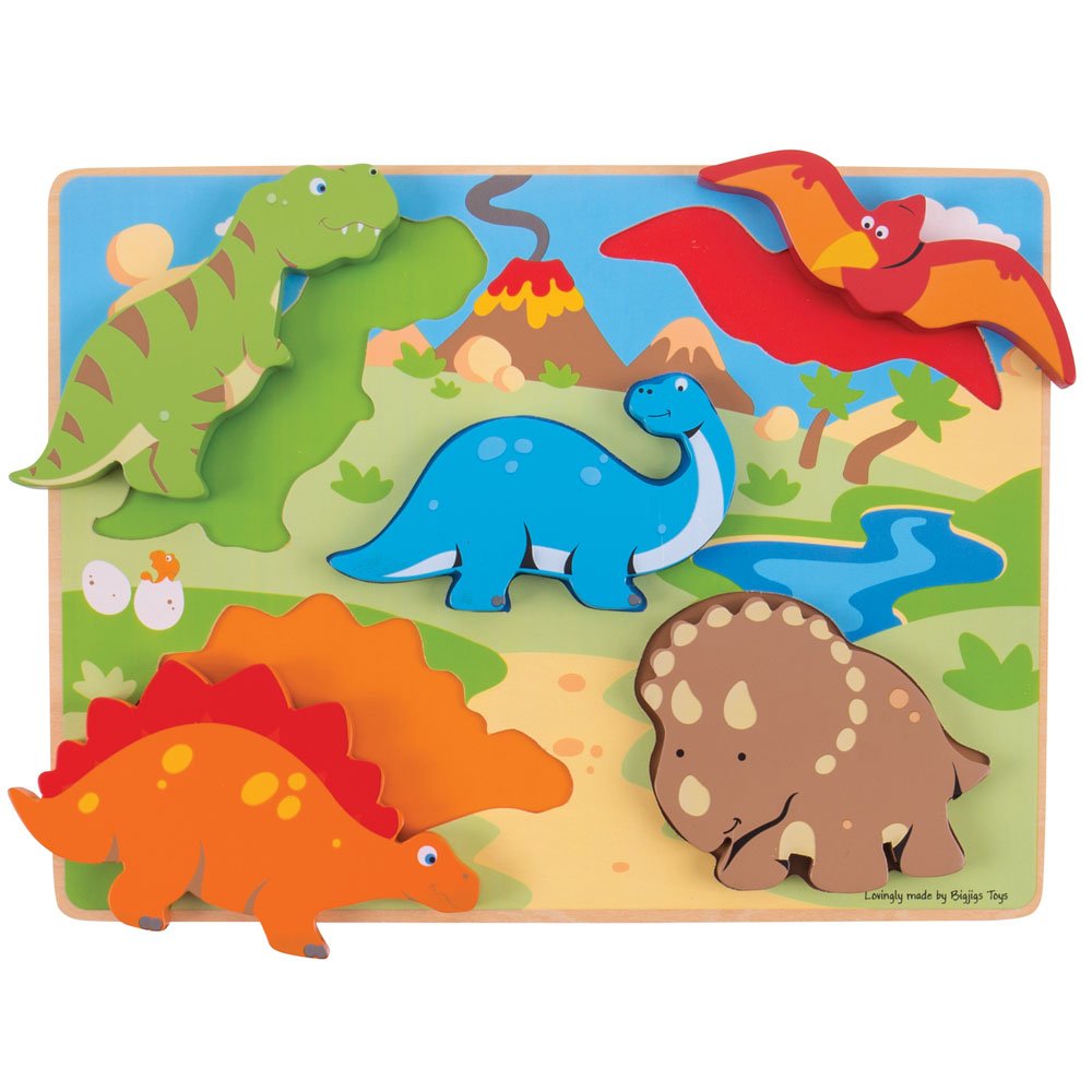 Chunky Lift Out Dinosaurs Puzzle - Toby Tiger