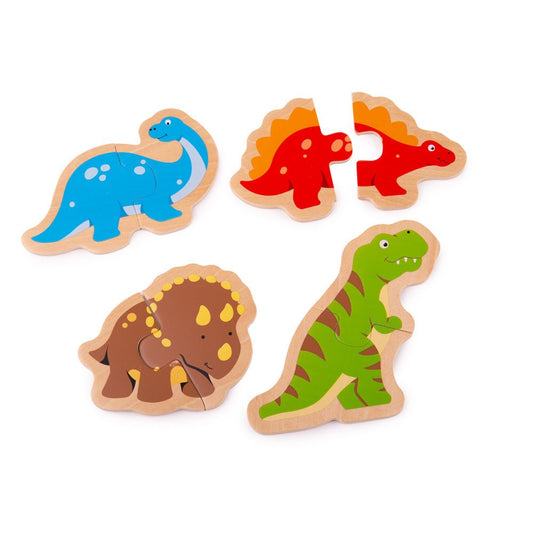 Two Piece Puzzles - Dinosaur - Toby Tiger