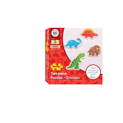 Two Piece Puzzles - Dinosaur - Toby Tiger