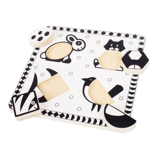 Pets Black and White Puzzle - Toby Tiger