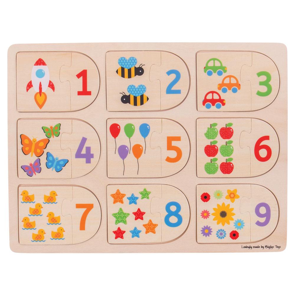 Picture and Number Matching Puzzle - Toby Tiger