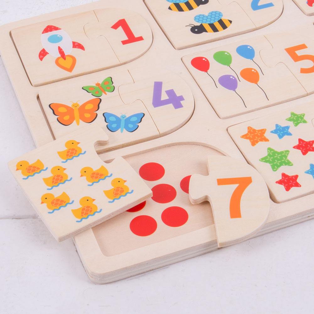 Picture and Number Matching Puzzle - Toby Tiger