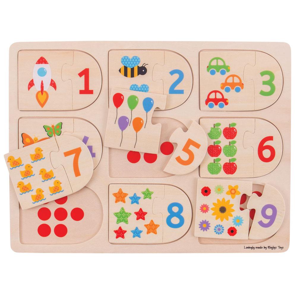 Picture and Number Matching Puzzle - Toby Tiger