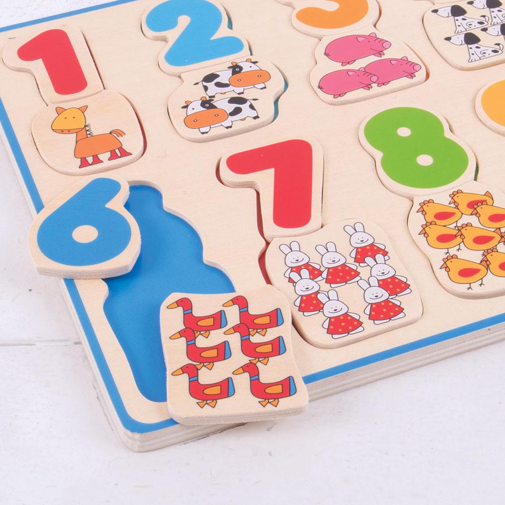 Number and Colour Matching Puzzle - Toby Tiger