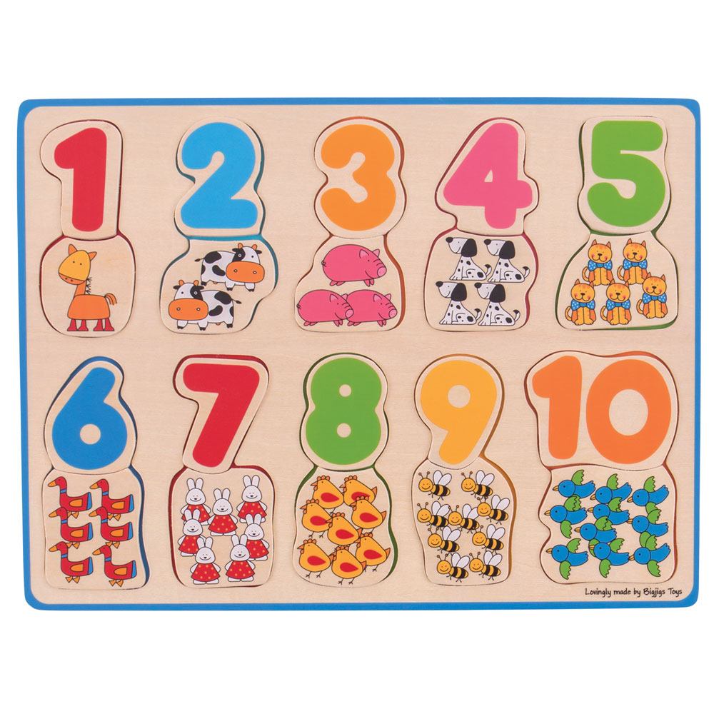 Number and Colour Matching Puzzle - Toby Tiger