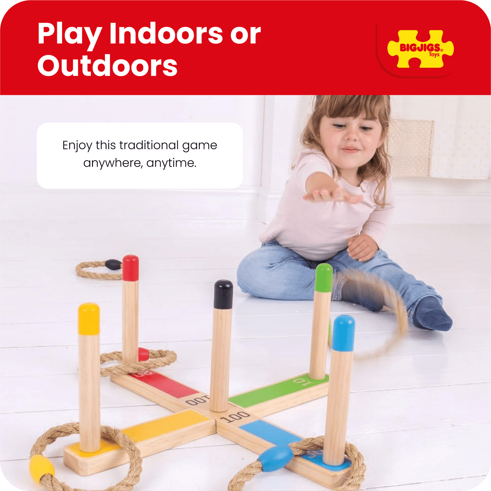 Wooden Quoits Game - Toby Tiger