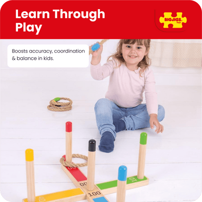 Wooden Quoits Game - Toby Tiger