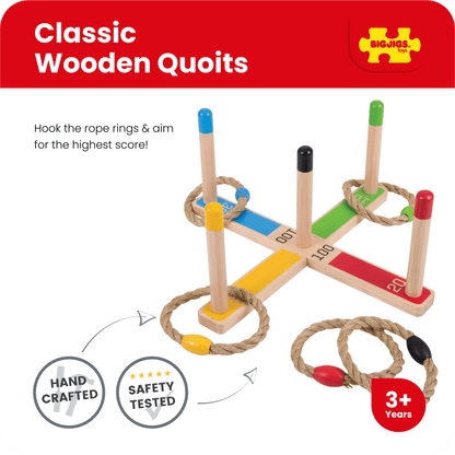 Wooden Quoits Game - Toby Tiger