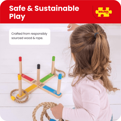 Wooden Quoits Game - Toby Tiger