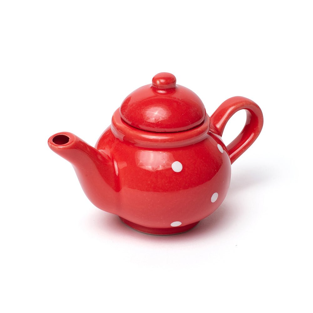 Red Polka Dot Porcelain Toy Tea Set - Toby Tiger