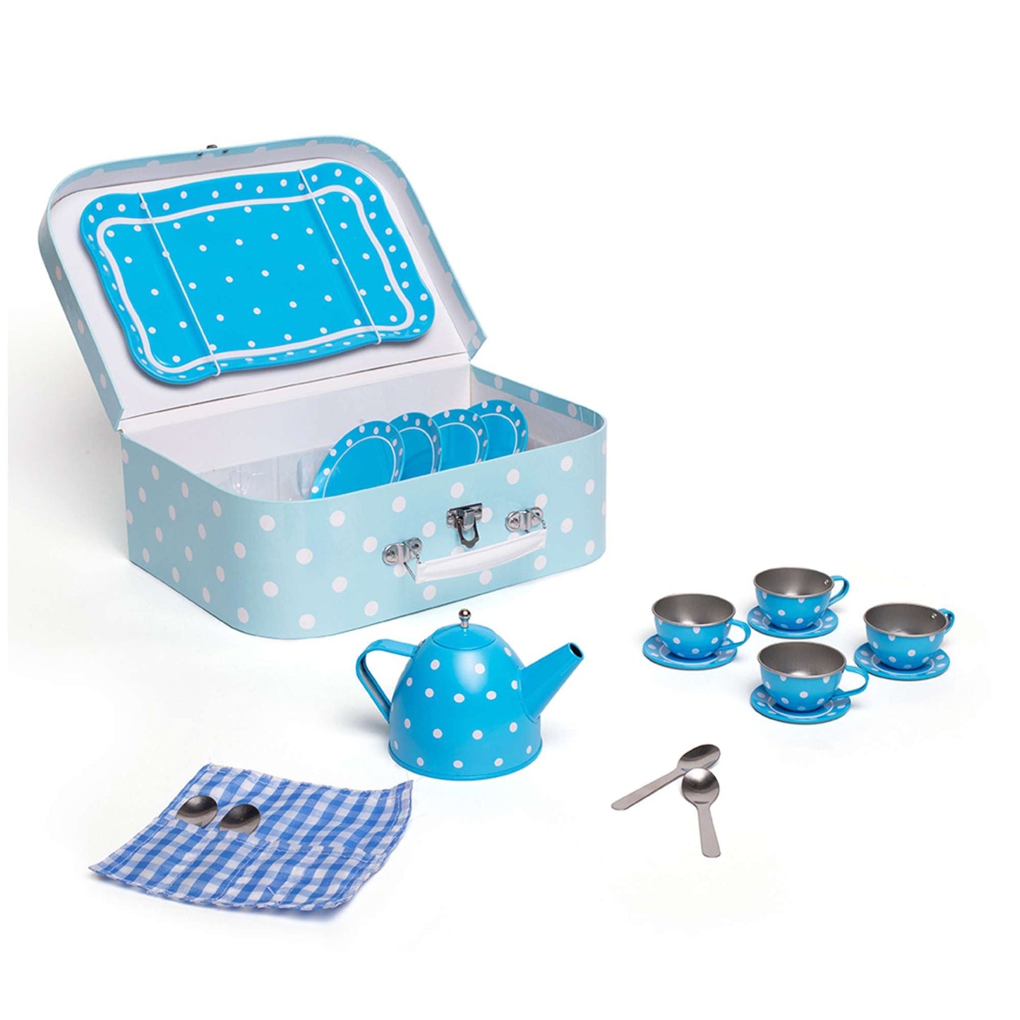 Blue Polka Dot Tea Set - Toby Tiger UK