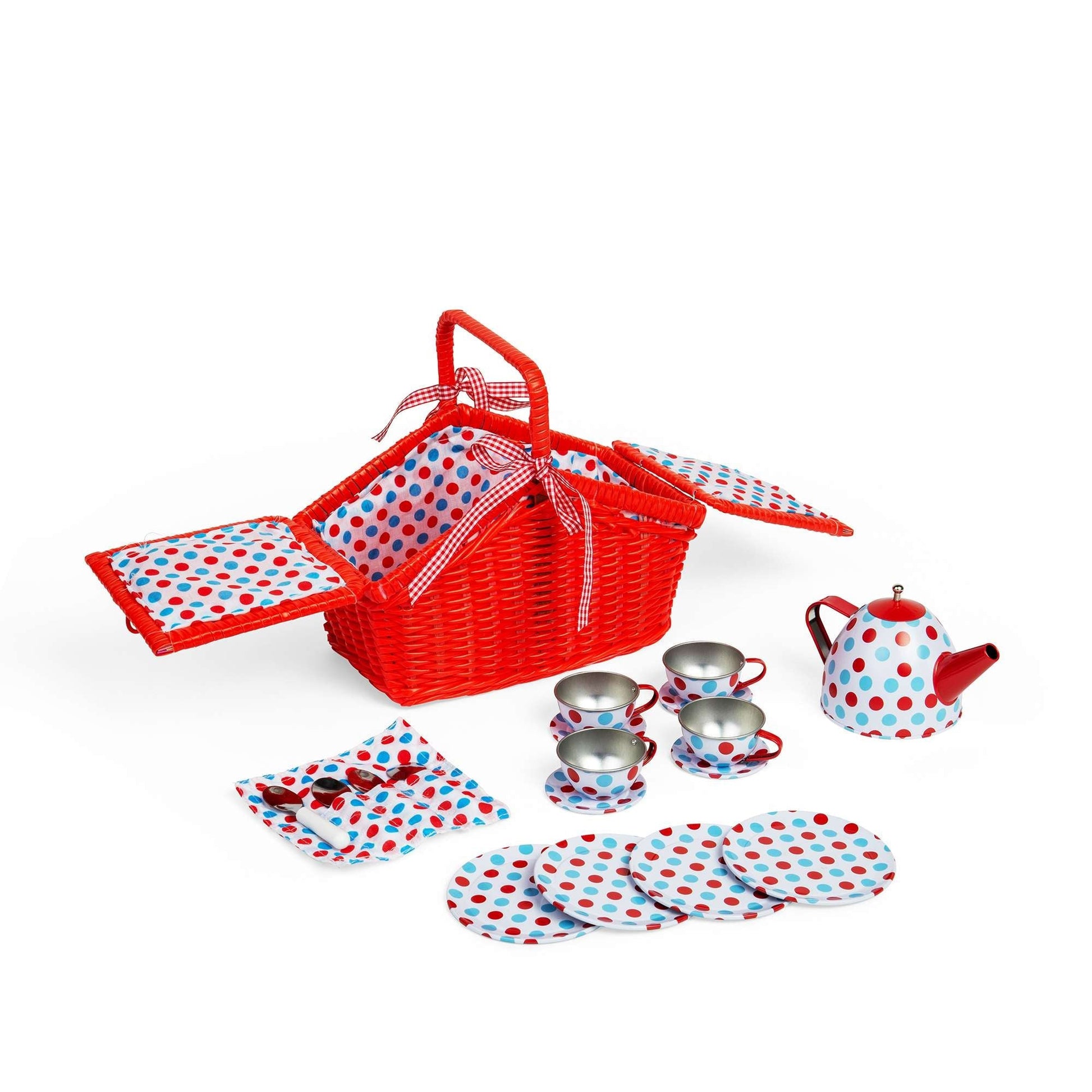 Spotted Basket Tea Set - Toby Tiger UK