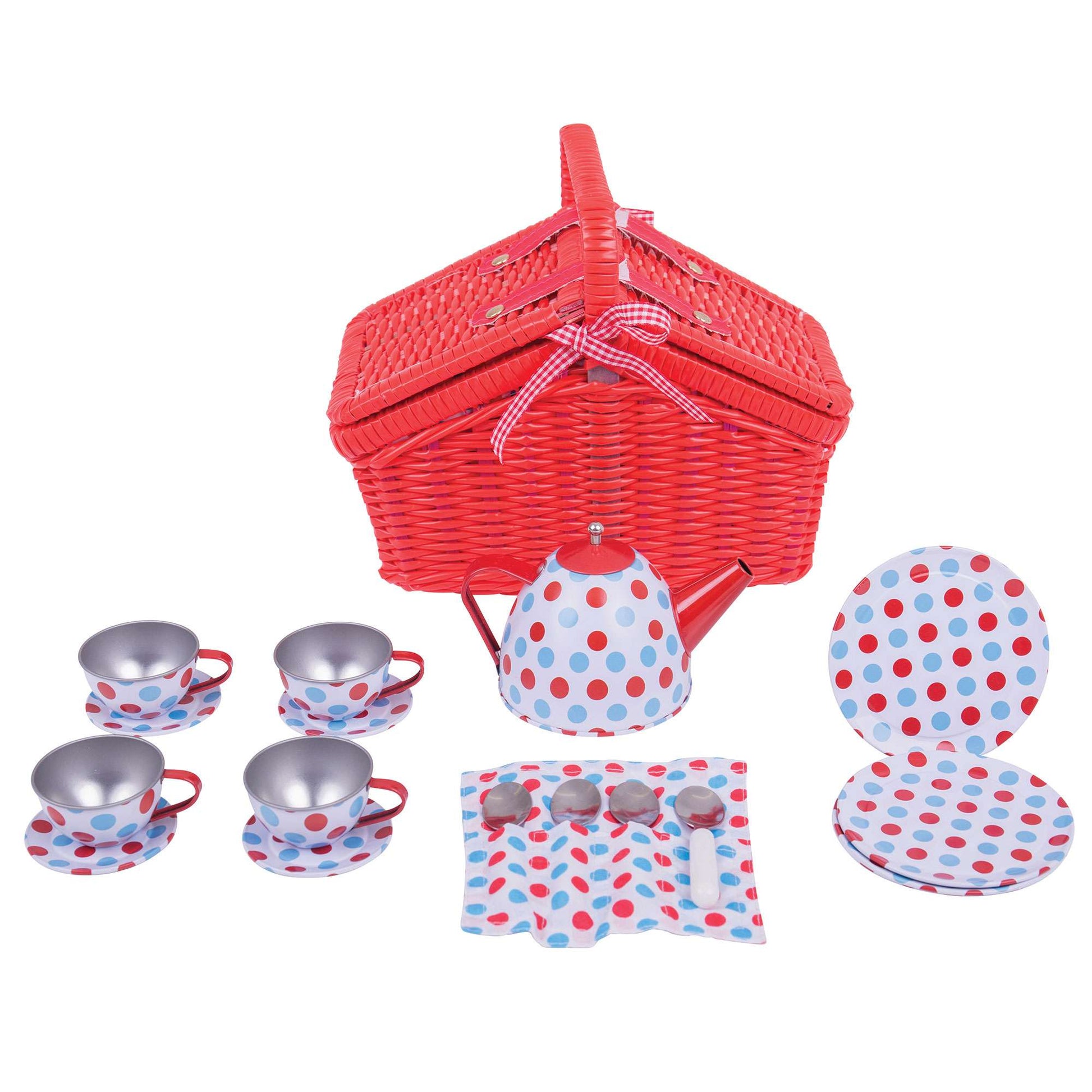 Spotted Basket Tea Set - Toby Tiger UK