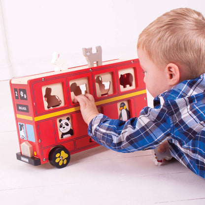 Shape Sorter Bus Toy - Toby Tiger UK