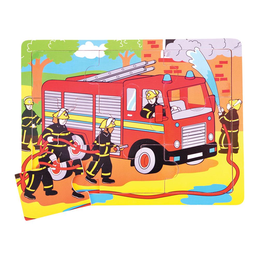 Tray Puzzle Fire Engine - Toby Tiger