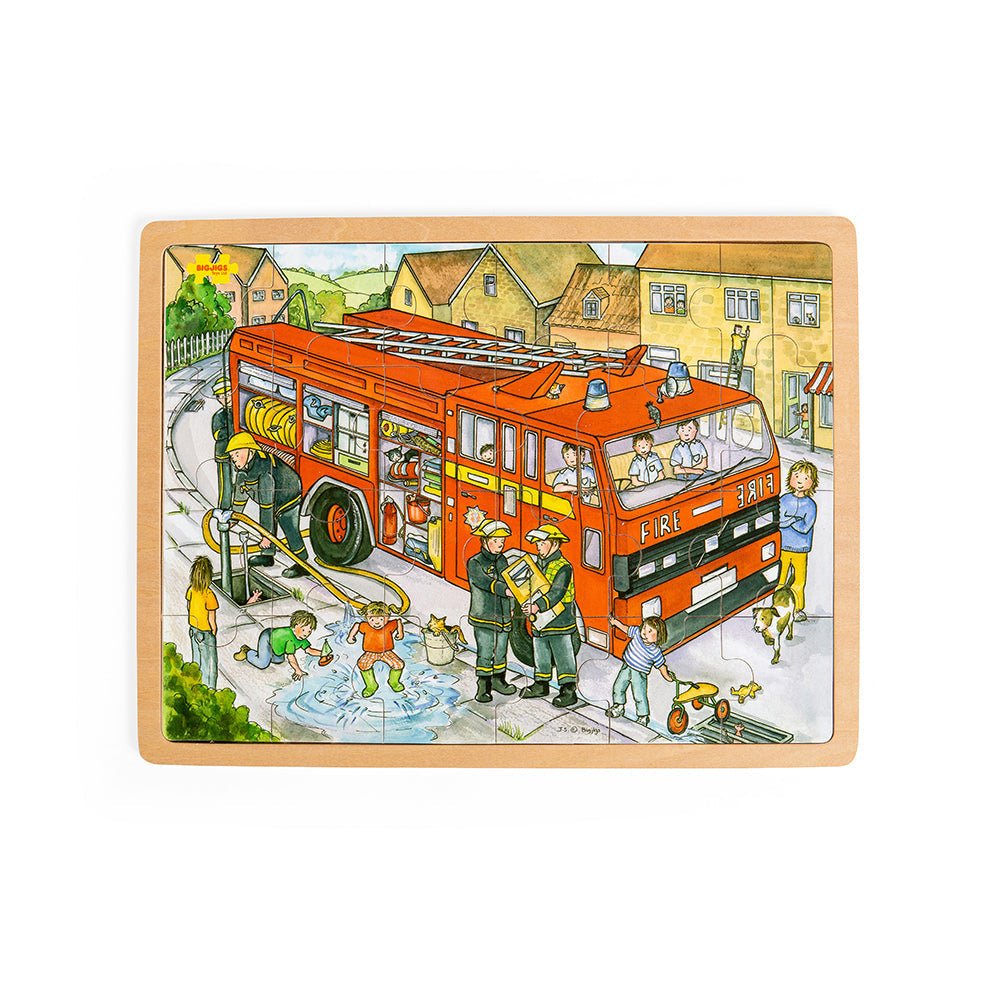 Tray Puzzle Fire Engine - Toby Tiger