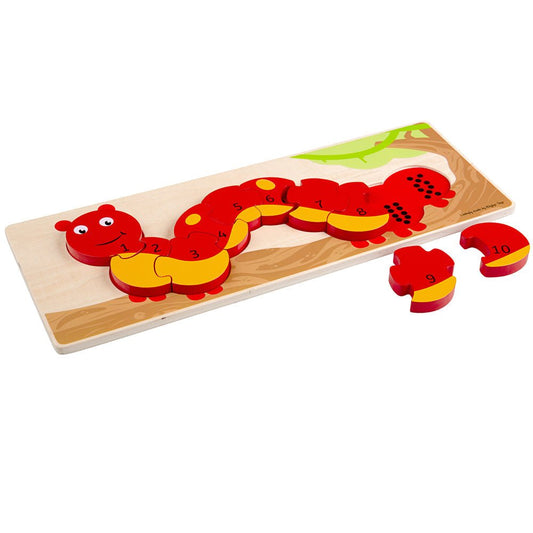Caterpillar Number Puzzle - Wooden - Toby Tiger