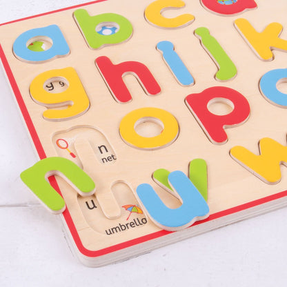 Inset Puzzle Lowercase Alphabet - Toby Tiger
