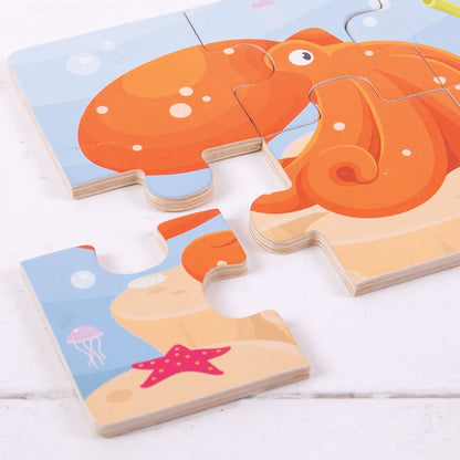 Sealife (6 Piece Puzzles) - 3 Puzzles - Toby Tiger
