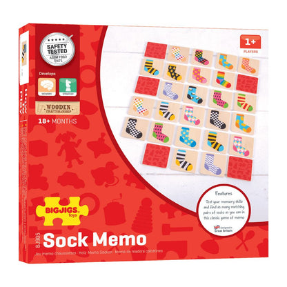 Sock Memory Game - Toby Tiger
