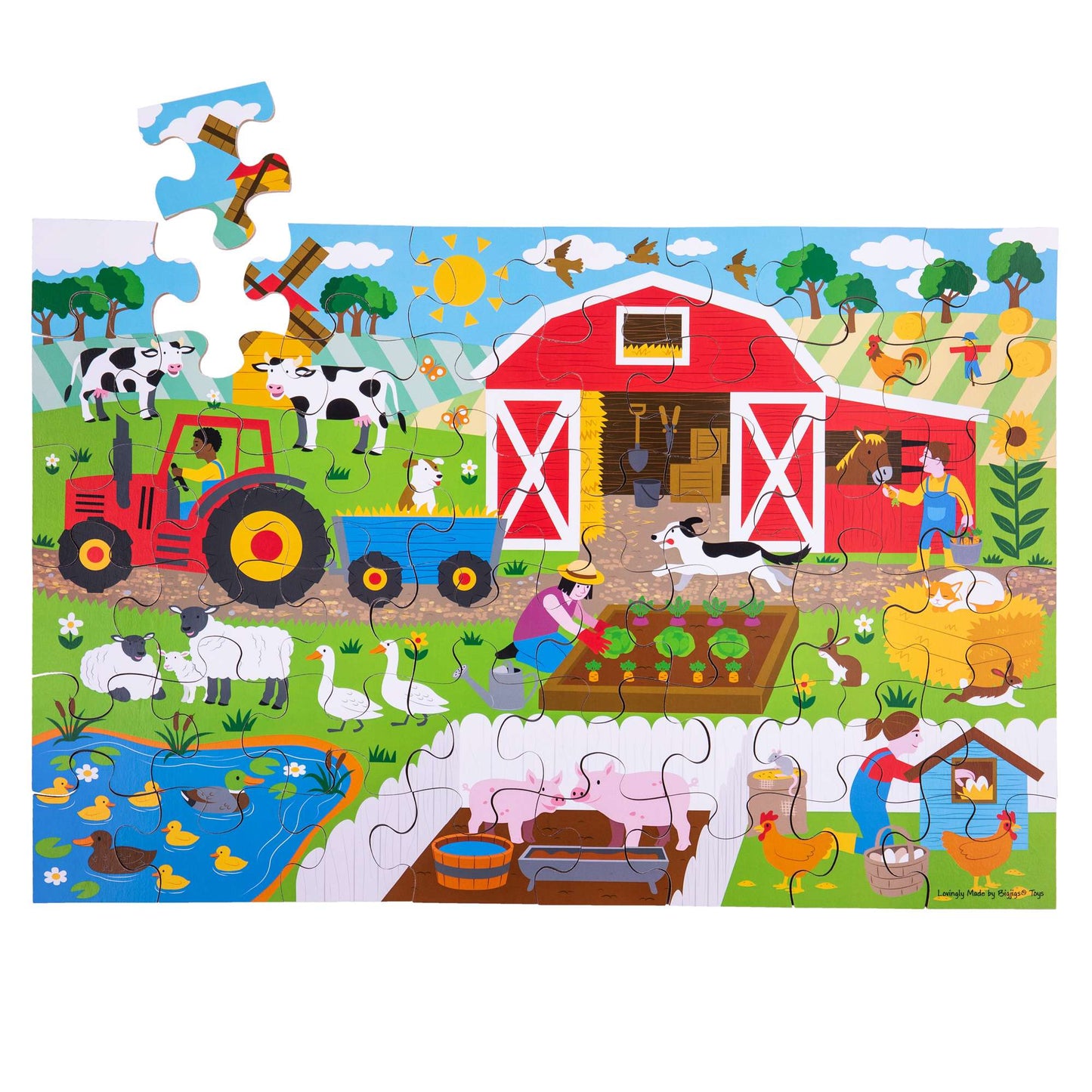 Farmyard Floor Puzzle (48 piece) - Toby Tiger UK