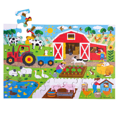 Farmyard Floor Puzzle (48 piece) - Toby Tiger UK