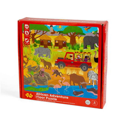 African Adventure Floor Puzzle (48 piece) - Toby Tiger UK