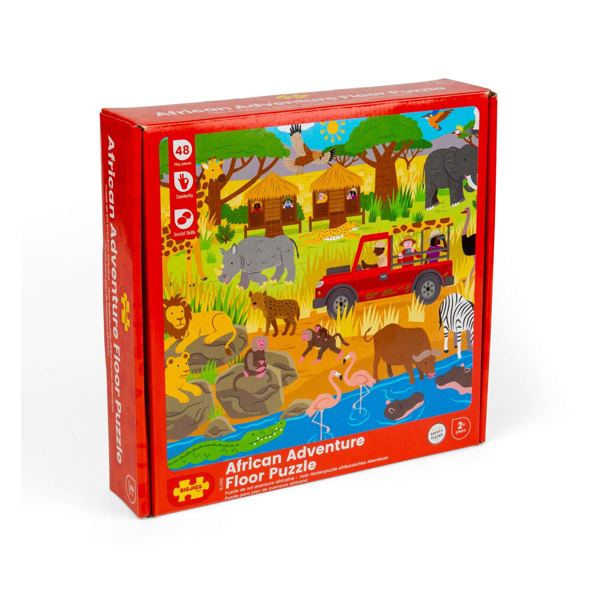 African Adventure Floor Puzzle (48 piece) - Toby Tiger UK