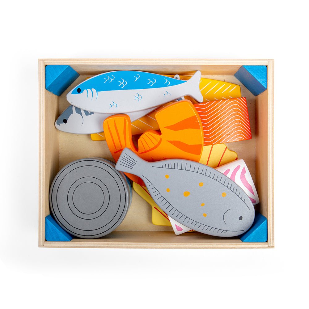 Meat & Fish Crate Set (Wooden Toy) - Toby Tiger