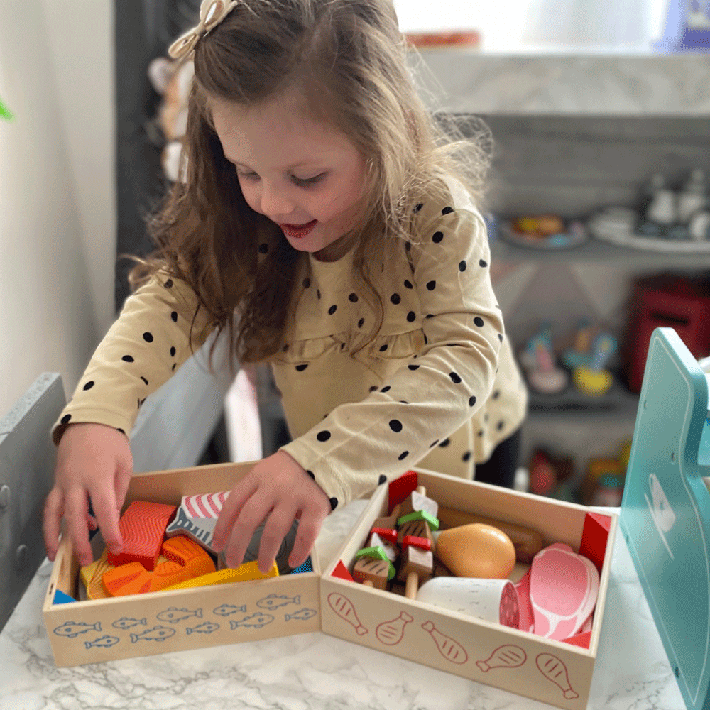 Meat & Fish Crate Set (Wooden Toy) - Toby Tiger
