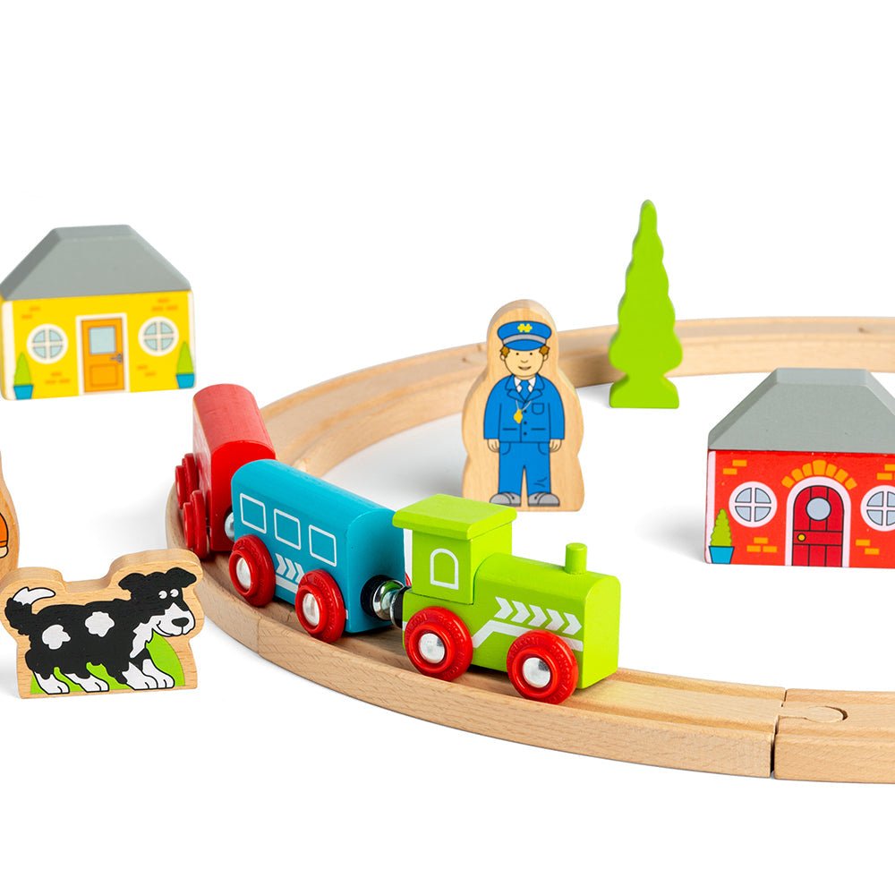 My First Train Set - Wooden Toy - Toby Tiger