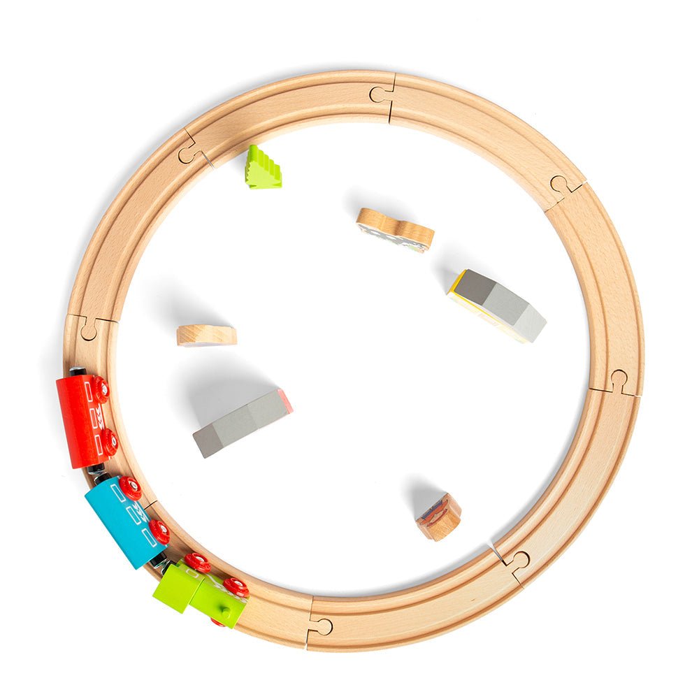 My First Train Set - Wooden Toy - Toby Tiger