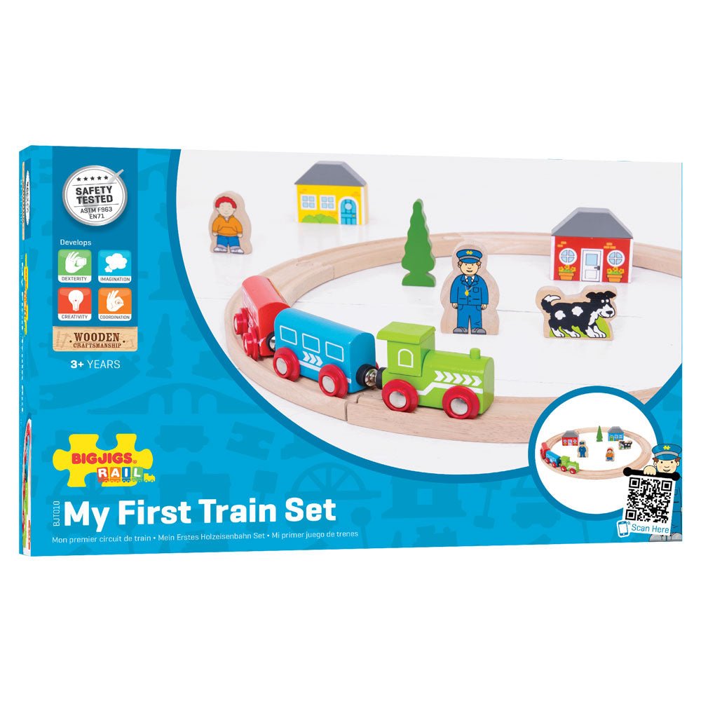 My First Train Set - Wooden Toy - Toby Tiger