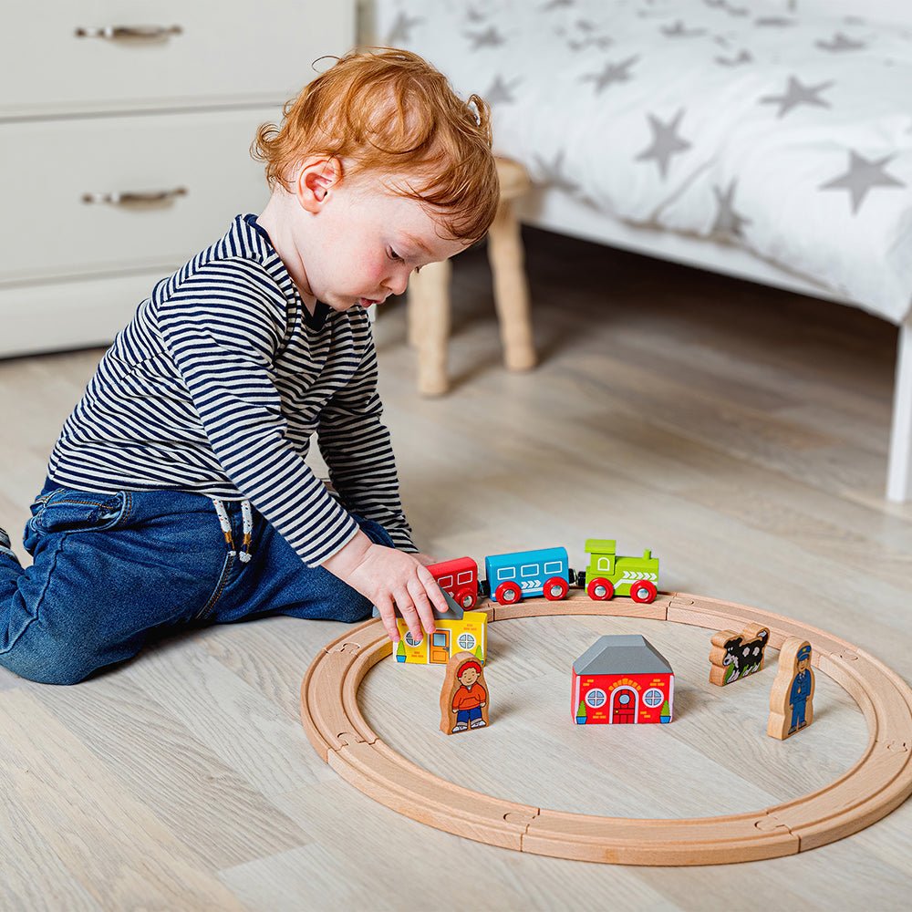 My First Train Set - Wooden Toy - Toby Tiger