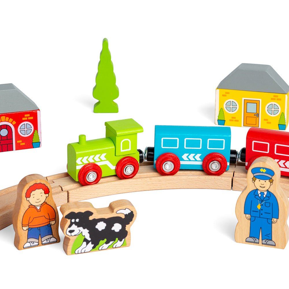 My First Train Set - Wooden Toy - Toby Tiger