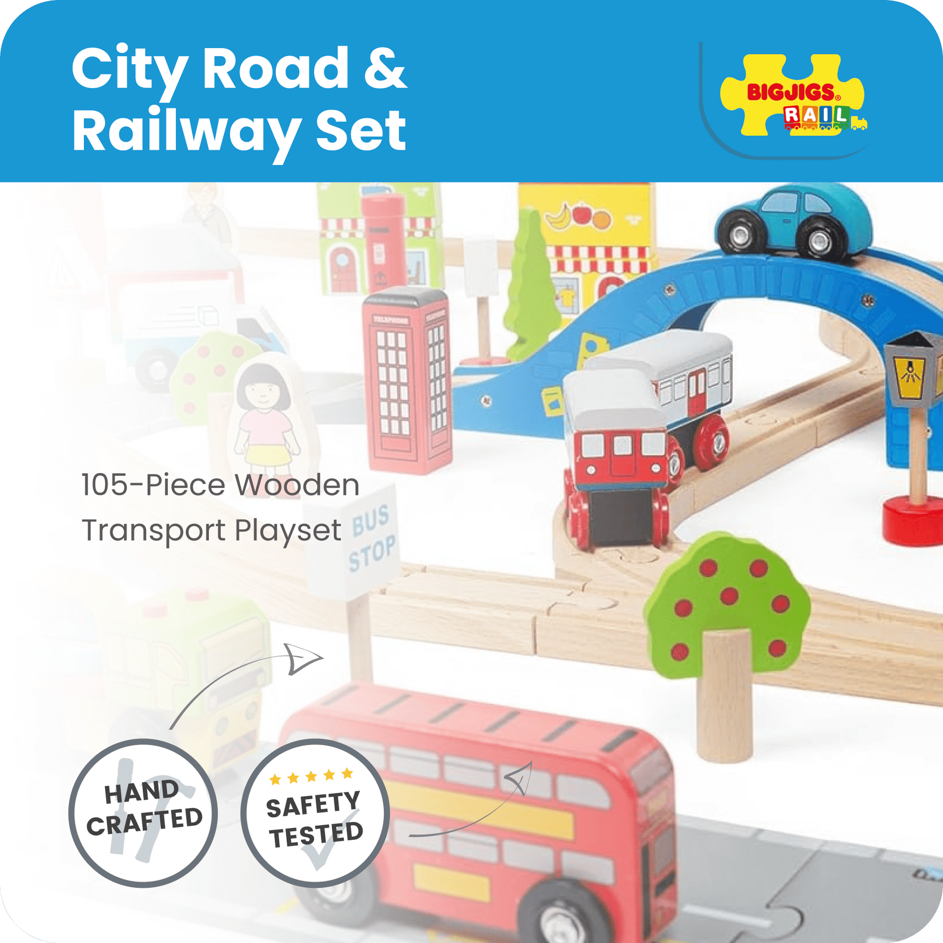 City Road and Railway Set - Toby Tiger