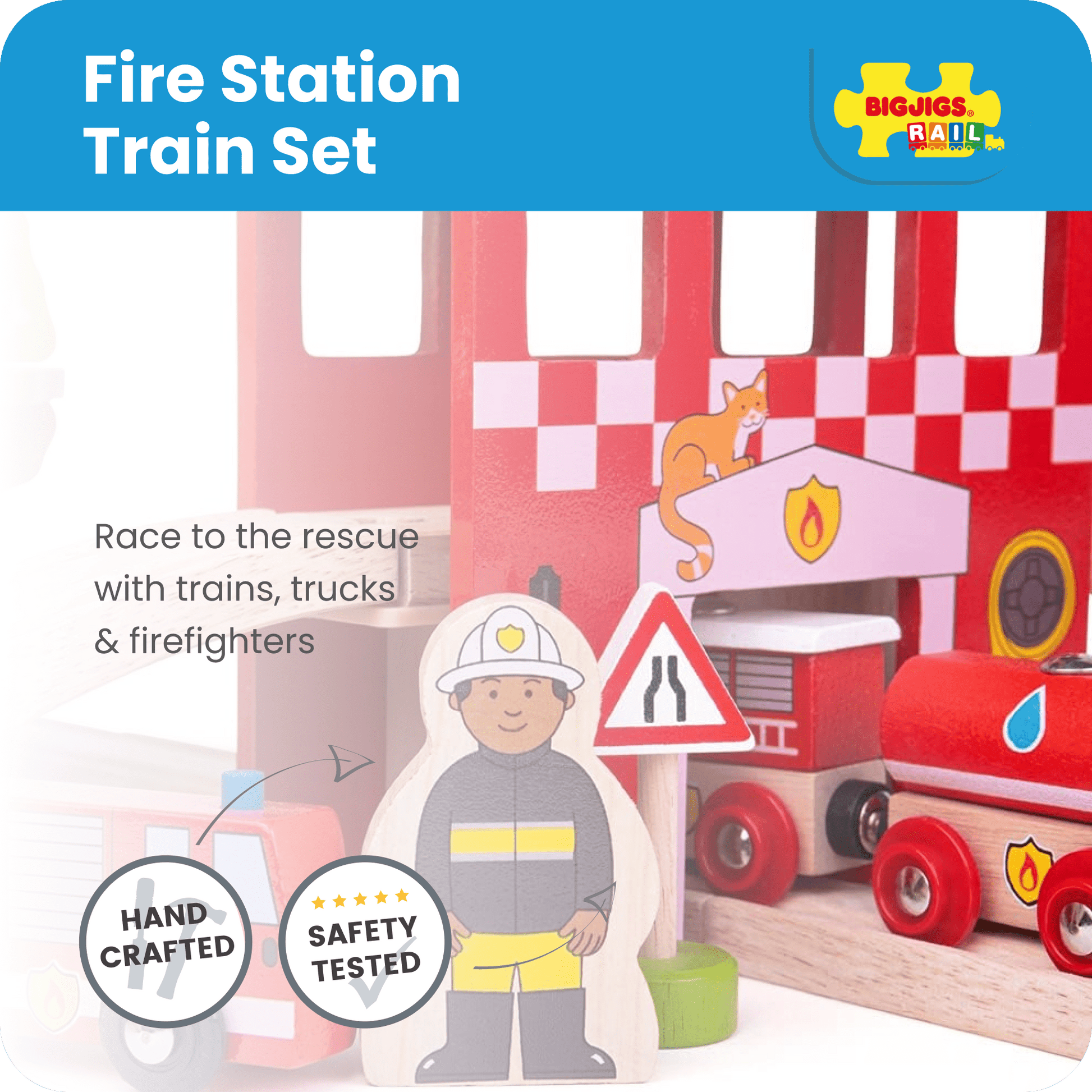 Fire Station Train Set - Toby Tiger