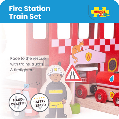 Fire Station Train Set - Toby Tiger