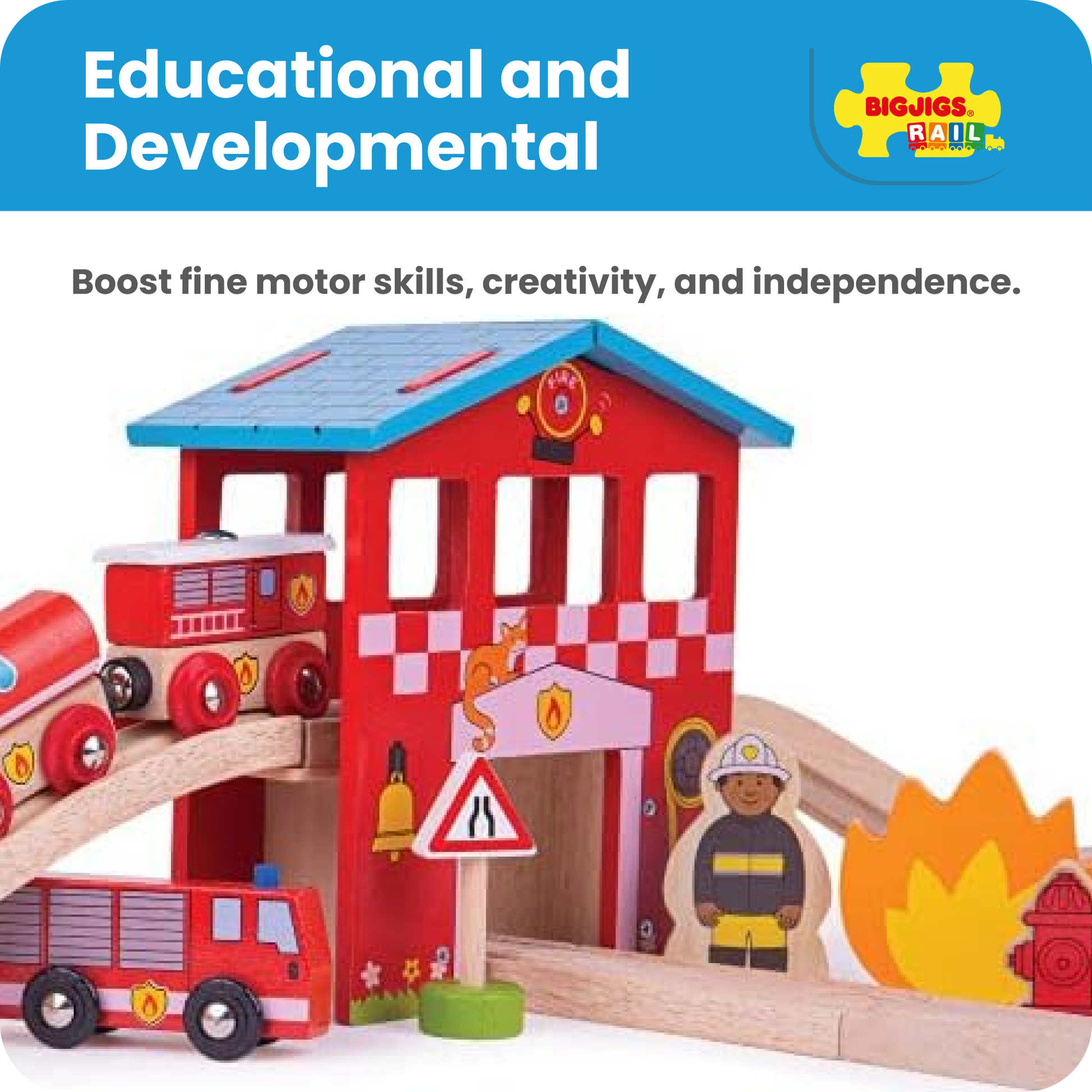 Fire Station Train Set - Toby Tiger