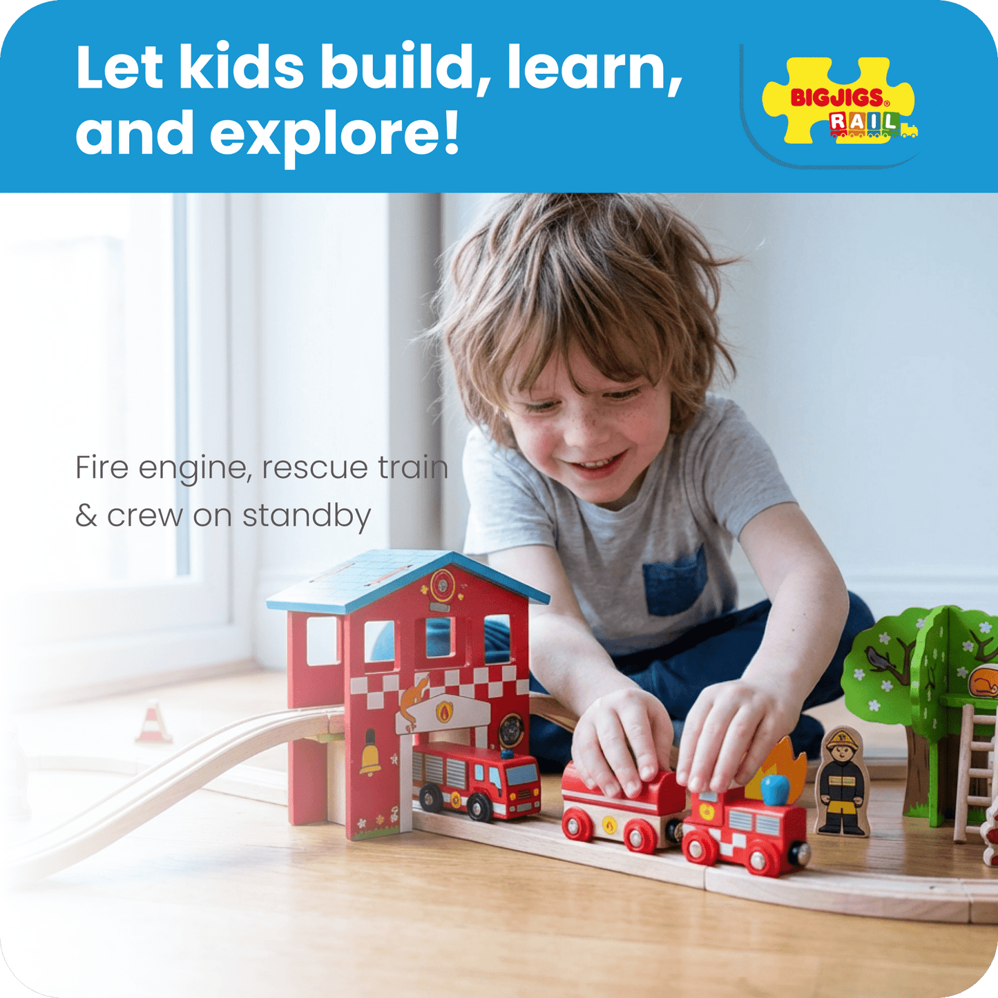 Fire Station Train Set - Toby Tiger