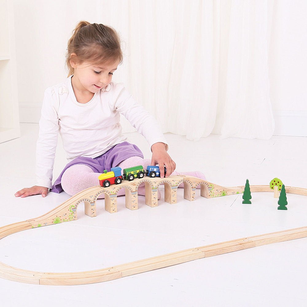 Railway Viaduct - Wooden Train Accessory - Toby Tiger