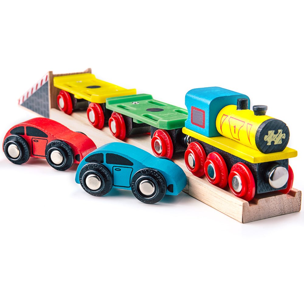 Car Loader - Wooden Train Toy - Toby Tiger