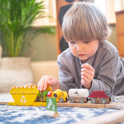Construction Train - Wooden Toy - Toby Tiger